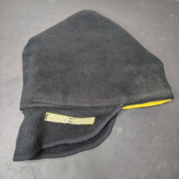 VINTAGE The North Face Steep Tech Hat Cap Yellow Black Expedition Fleece Lined - Picture 4 of 9